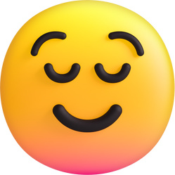 3D Stylized Calm Emoji